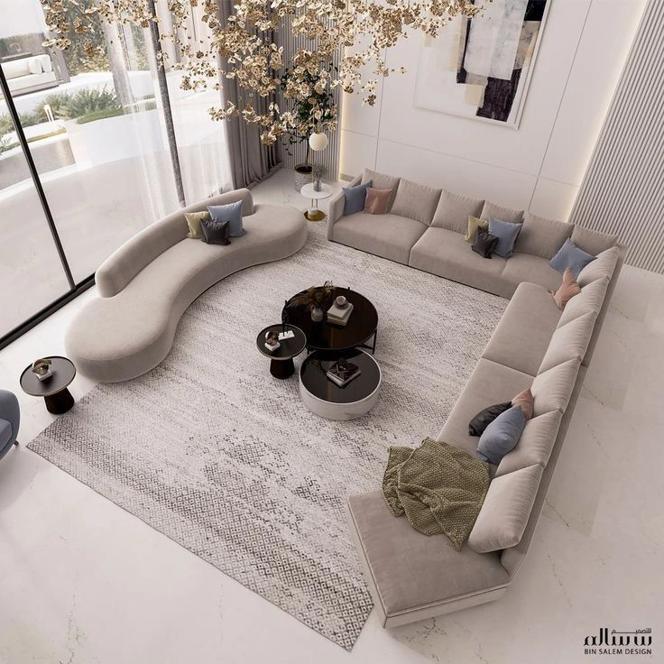 Stylish living room carpet