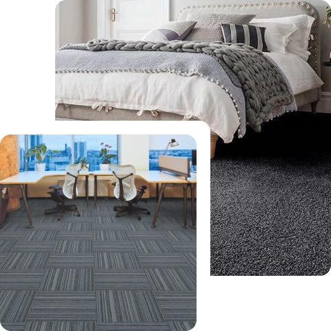 Custom Grey Carpets For Bedrooms, Offices