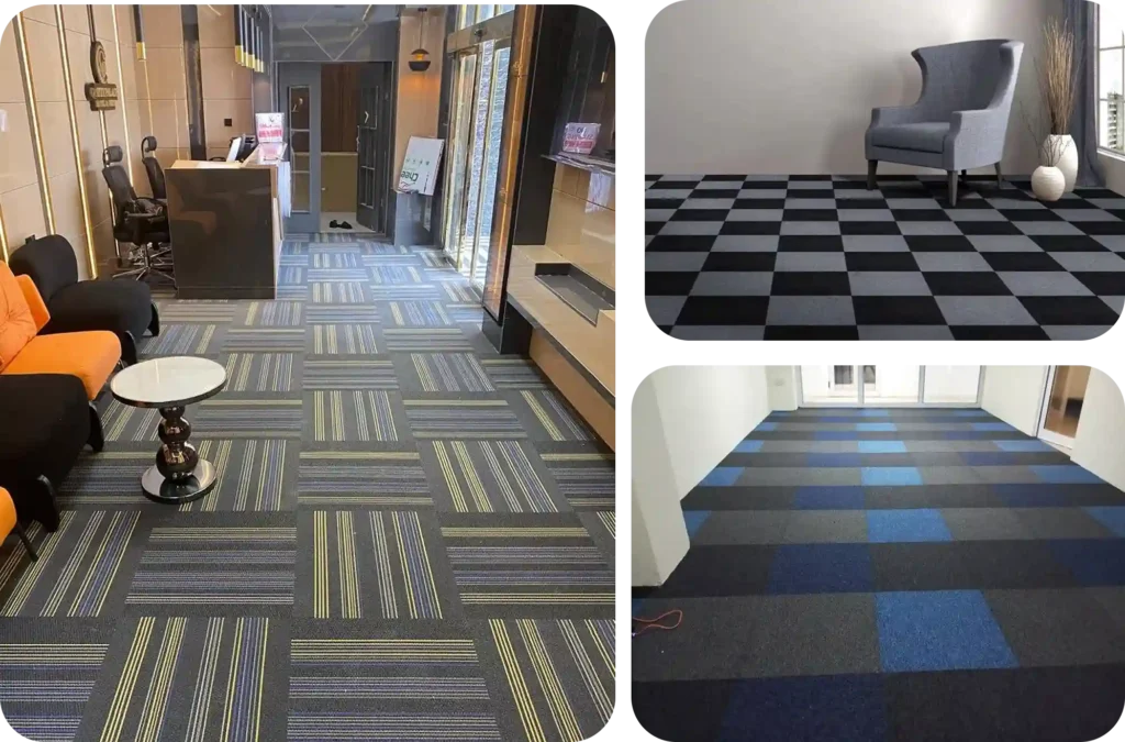 Carpet tiles flooring installed in Dubai