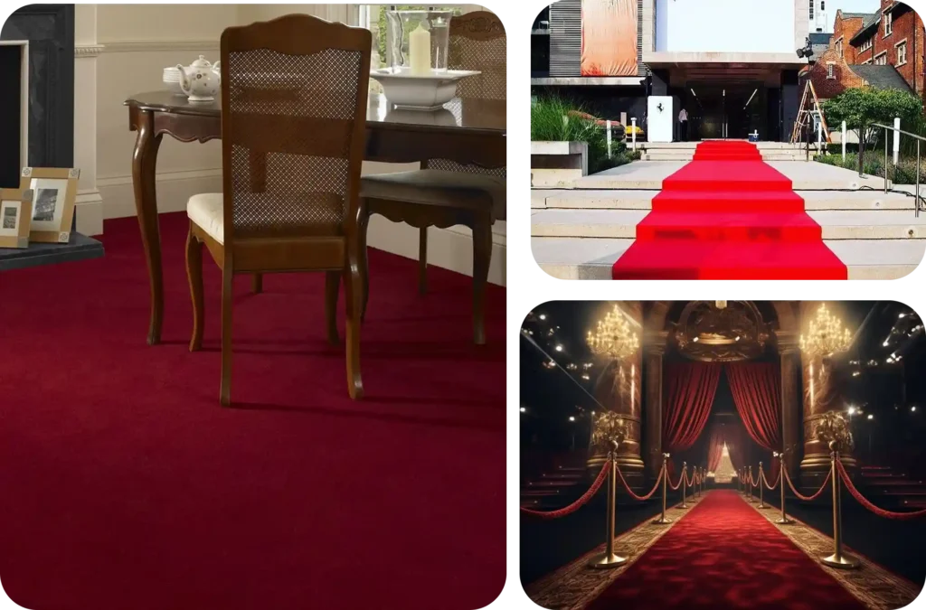 Red carpet installation at event